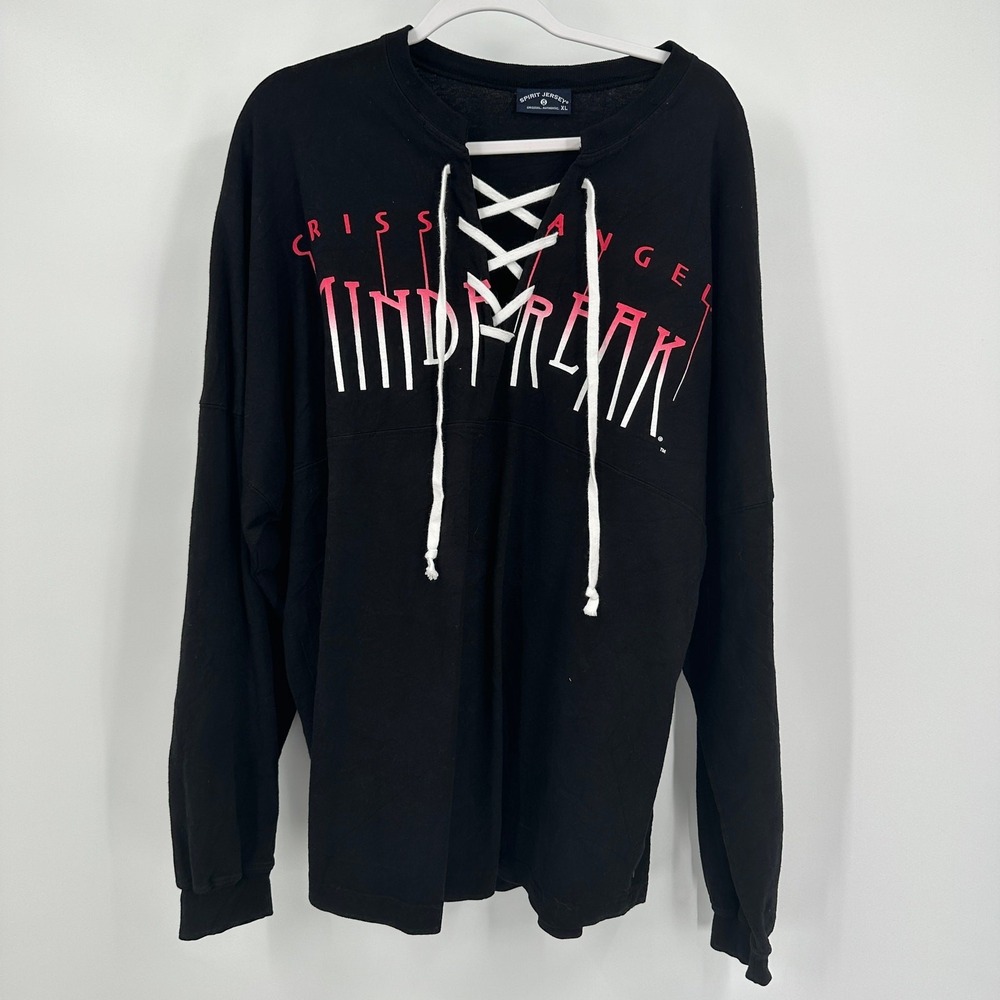 Spirit Jersey Criss Angel Mindfreak Top Sx XL Lace Up Goth Emo Vegas Illusionist - Picture 1 of 7